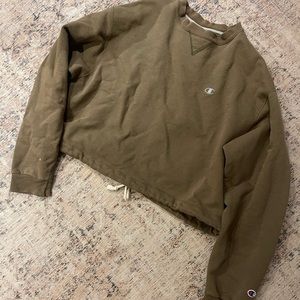 Reworked Champion Cropped Draw String Crewneck
